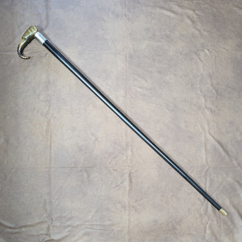 1896 British Antique Men's Cane Horn Elephant Handle 86cm